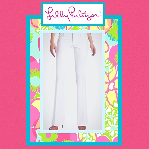 Lilly Pulitzer Pants - LILLY PULITZER WHITE MAIN LINE COTTON PANTS